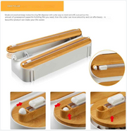 Keukenrolhouder voor Muur - 3-Way Foliesnijder - Magnetische Vershoudfolie Dispenser - met Scherpe Snijder - Verbeterde Foliedispenser - Vershoudfoliesnijder met Keukenrolhouder - Wit