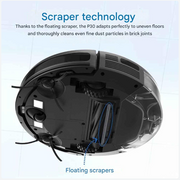 Slimme Dweilrobot - 3-in-1 Dweilsysteem - Zelfopladend - Laag Geluidsniveau - Robotstofzuiger - met App  en Vloerreiniger - voor Stofzuigen - Vegen en Dweilen - Zwart