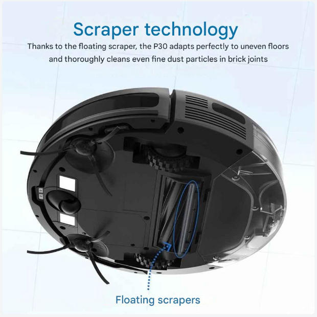 Slimme Dweilrobot - 3-in-1 Dweilsysteem - Zelfopladend - Laag Geluidsniveau - Robotstofzuiger - met App  en Vloerreiniger - voor Stofzuigen - Vegen en Dweilen - Zwart