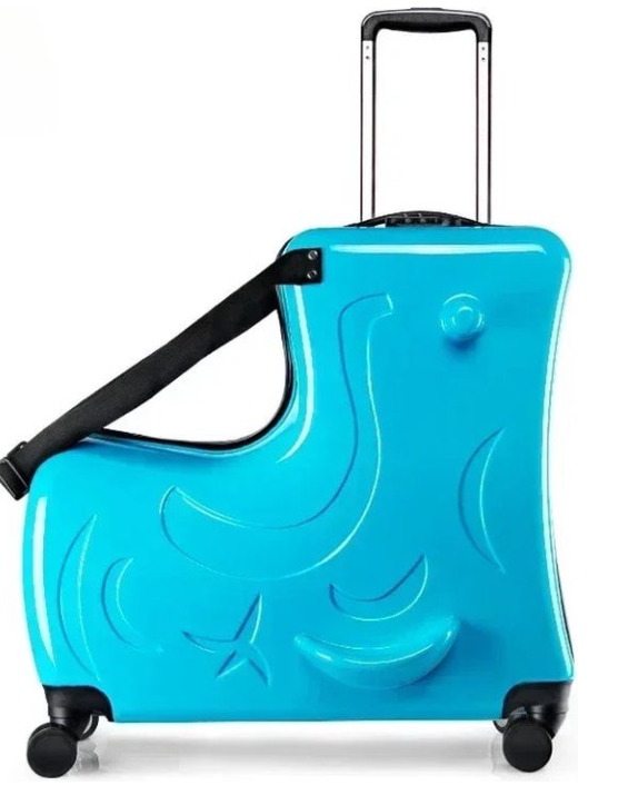 Kinderkoffer - Lichtblauw - Kinderkoffer Meisje - Kinder Koffer - Kinderkoffer Jongen - Trolley