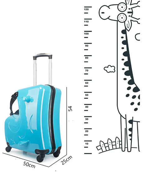 Kinderkoffer - Lichtblauw - Kinderkoffer Meisje - Kinder Koffer - Kinderkoffer Jongen - Trolley