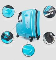 Kinderkoffer - Lichtblauw - Kinderkoffer Meisje - Kinder Koffer - Kinderkoffer Jongen - Trolley