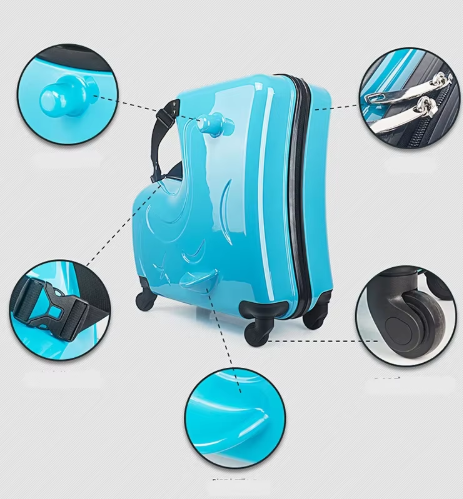 Kinderkoffer - Lichtblauw - Kinderkoffer Meisje - Kinder Koffer - Kinderkoffer Jongen - Trolley