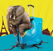 Kinderkoffer - Lichtblauw - Kinderkoffer Meisje - Kinder Koffer - Kinderkoffer Jongen - Trolley