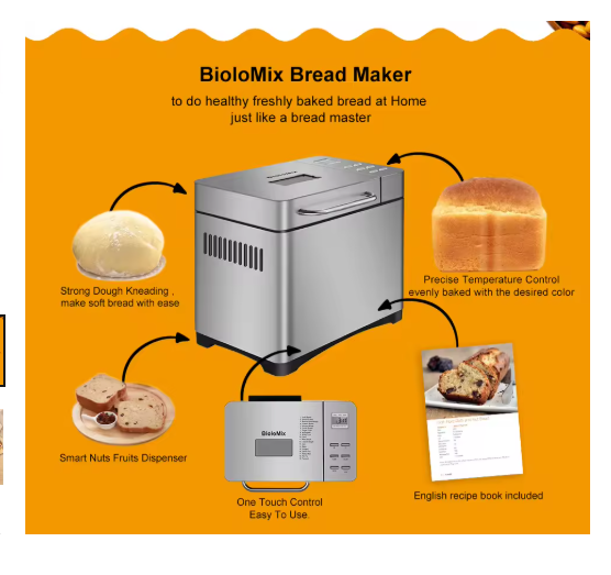 Broodmachine - Metallic - 19 in 1 - RVS - Automatisch - 650 Watt