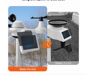 7 in 1 Wi-Fi weerstation - 7.5 inch Kleurendisplay - Weerstation binnen en buiten - Draadloze buitensensor - Oplaadbare batterij 2000 mAh - 1.35 kg
