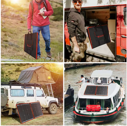 Opvouwbaar Zonnepaneel voor Powerbank, Telefoon, Survival - Noodpakket Denk Vooruit - Kamperen - Draadloos Elektriciteit - 200W