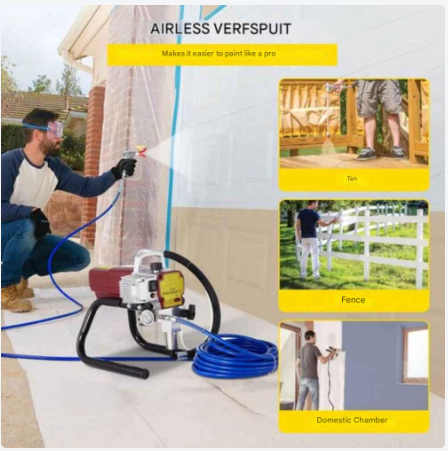 Hoge Druk - Professionele Hoge Druk Airless Verfspuit - Spuitmachine - 1800W