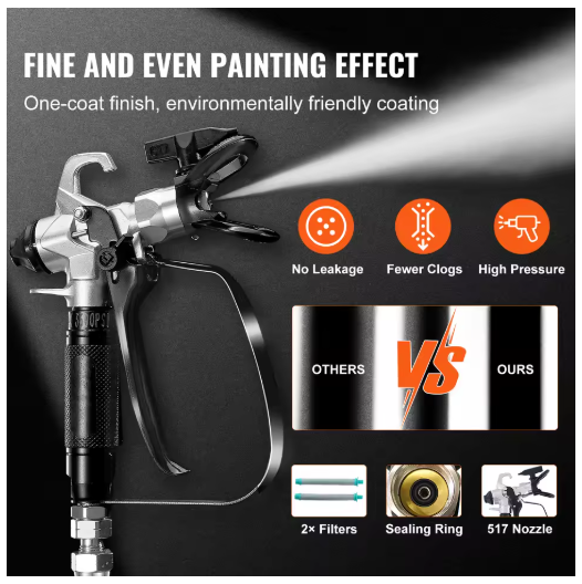 Draagbaar - Professionele Airless Verfspuit - Met Wielen - Met Kar - 950W - 3000psi