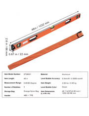 Waterpas Deluxe - Aluminium - 4 Stuks - Sterke Magneten - Opbergtas