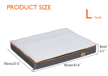 Hondenkussen - Orthopedisch Hondenbed - Waterdicht - met Verwijderbare Hoes - voor Hondenbench en Kennels - 600D Oxford Stof Onderkant - 95x70x8 cm