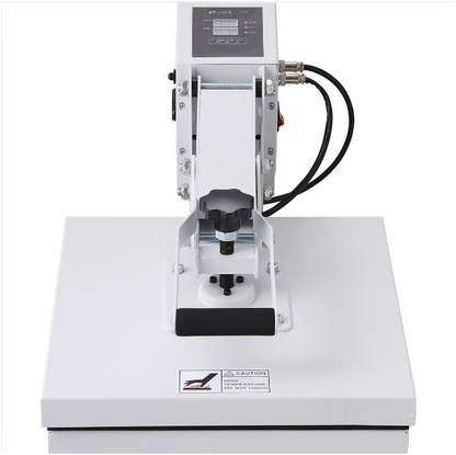 Warmte Persmachine Transferpers - Hittepers Met 38 x 38 cm Hitteplaat - Digitale Praktische Controller - Duurzaam en Betrouwbaar Handvat - Voor Het Aanbrengen Van Letters - Cijfers En Patronen Op Petten, T-Shirts, Kopjes, Borden - Wit - QUORE