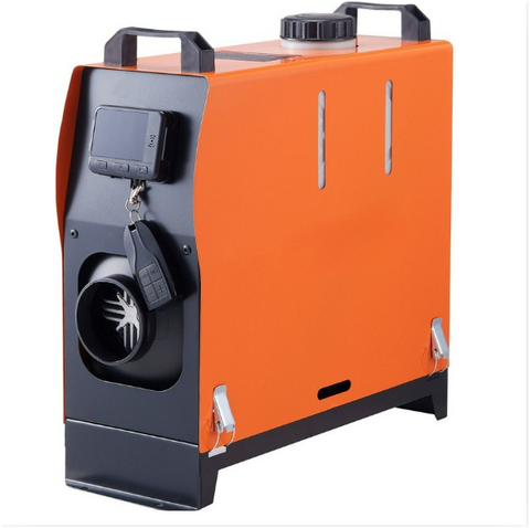 Diesel Standkachel -  Luchtverwarmer met een - Intelligente Digitaal - Monitor en Afstandsbediening - Brandstoftank van - 5L- Auto Heater - Voor auto's - Vrachtwagens - 8KW 12V - Oranje/Zwart