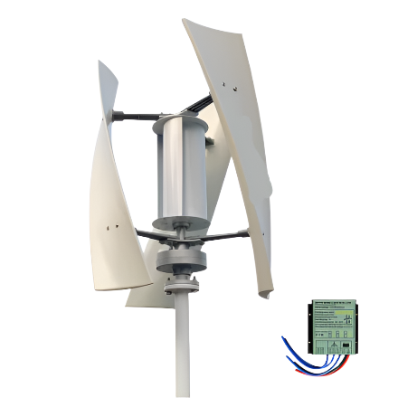 Windturbine - Windmolen Generator - Windturbine Generator - Windenergie - Wind Turbine – 3kW - 24V - 3 Messen - Wit - QUORE