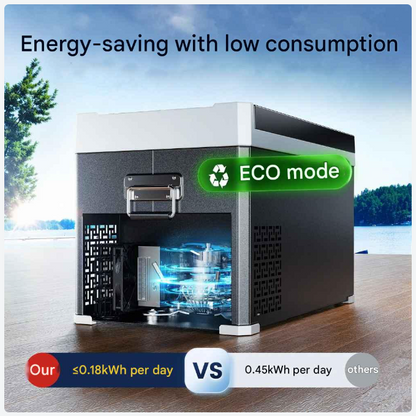 Auto Koelbox - Koelbox - Camping Koelkast - Auto Koelbox Compressor - Draagbare - 12V/24V - 30L - met Vriesfunctie - -20°C tot +20°C - Standaard - QUORE