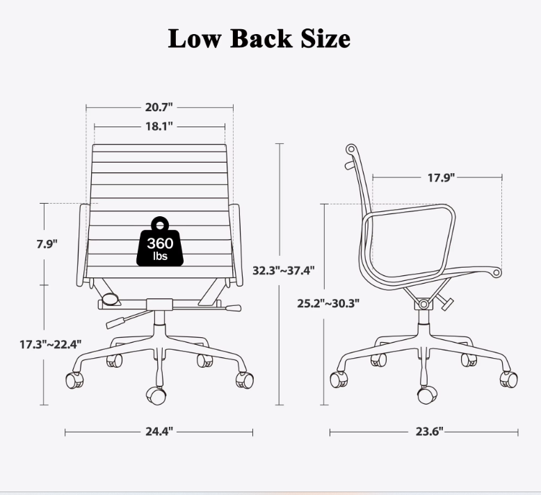 Bureaustoel Ergonomisch - Gaming Stoel - Executive Stoel - Stoelen - Kantoorstoel - Leren - Klassieke Lage Rug - Armleuningen - Verstelbare - 360° Draaifunctie - met Wielen - 1 Stuk - Bruin