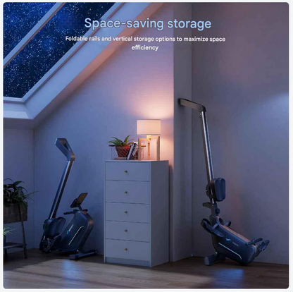 Roeimachine - Magnetische Roeitrainer - Roeiapparaat - Opvouwbare - 16 Niveau Weerstand - Bluetooth Connectie - LCD Display - Elektronische Gripbediening - Max 159kg - Ergonomisch Ontwerp - Thuis Fitnessapparaat