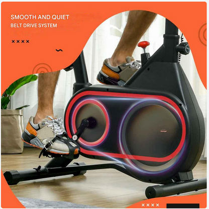 Hometrainer - Spinningfiets - Hometrainers - Indoorfietsen - Indoorfiets - Fitness Fiets - Verstelbare Weerstand - 4 kg Vliegwiel - LCD Display - Verstelbaar Zadel en Stuur - Fiets voor Cardio Training - Rood