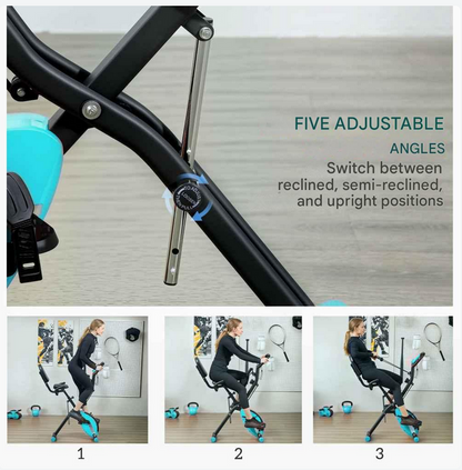 Hometrainer - Spinningfiets - Hometrainers - Indoorfietsen - Indoorfiets - 8 Magnetische Weerstandsniveaus - LCD Display - Opvouwbare - Verstelbaar Zadel - Fiets voor Cardio Training - Groen