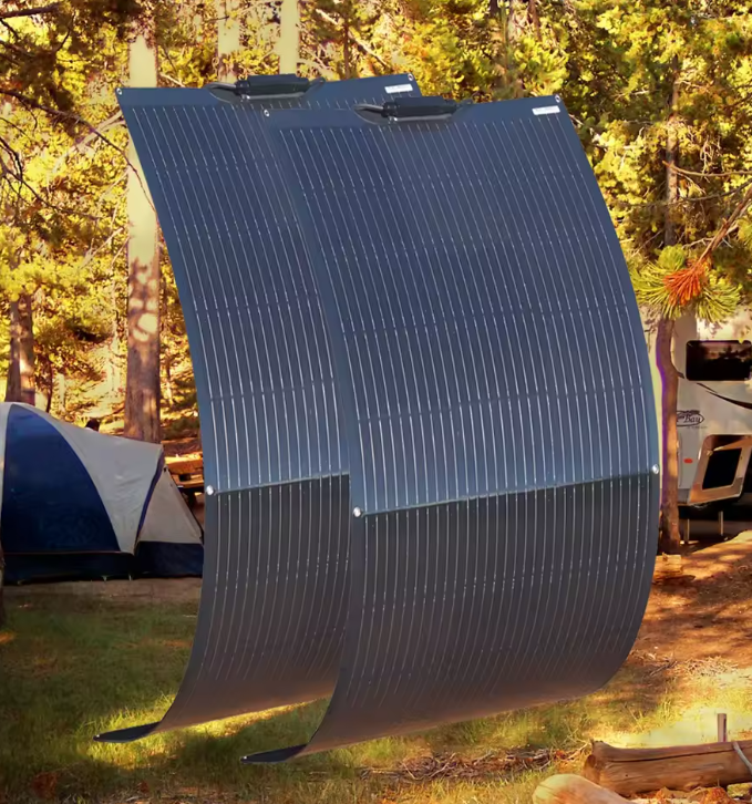Zonnepaneel - Zonnepanelen - Zonne-energie - 12V Module Fotovoltaïsche Cel Module - Flexibel - Monocrystalline Silicon - 300W - 2 Stuks - Waterdicht - voor Boot - Camper - Caravan - RV - Tuin
