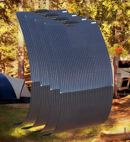 Zonnepaneel - Zonnepanelen - Zonne-energie - 12V Module Fotovoltaïsche Cel Module - Flexibel - Monocrystalline Silicon - 600W - 4 Stuks - Waterdicht - voor Boot - Camper - Caravan - RV - Tuin