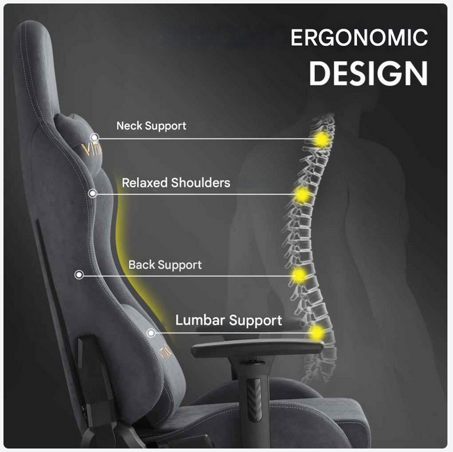 Ergonomische Gamestoel – Bureaustoel – Gamingstoel – Comfortabele Stoel – Faux Suède Bekleding – 3D Verstelbare Armleuningen – Uittrekbare Voetsteun - Wijnrood