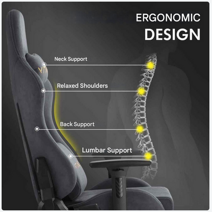 Ergonomische Gamestoel – Bureaustoel – Gamingstoel – Comfortabele Stoel – Faux Suède Bekleding – 3D Verstelbare Armleuningen – Uittrekbare Voetsteun - Wijnrood