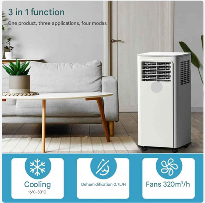 Mobiele Airconditioner – Mobiele Airco – Airco Unit – Koelapparaat – Koelt Ruimtes Tot 18 m² – 3-in-1 Functie – Timer Met Afstandsbediening