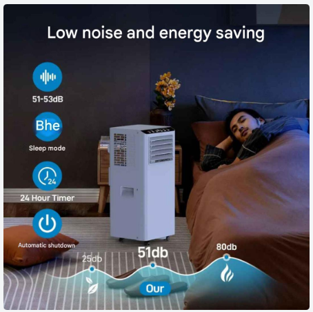 Mobiele Airconditioner – Mobiele Airco – Verkoeler – Ontvochtiger – Ventilator – 9000 BTU – R290 Koelmiddel - QUORE