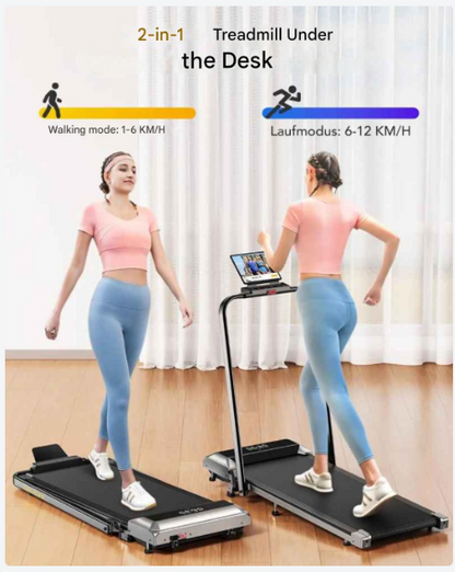 Loopband – Looptrainer – Fitnessapparaat – Hardloopband – Wandelband – Inklapbaar Ontwerp – 2,5 HP Motor - QUORE