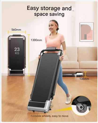 Loopband – Looptrainer – Fitnessapparaat – Hardloopband – Wandelband – Inklapbaar Ontwerp – 2,5 HP Motor - QUORE