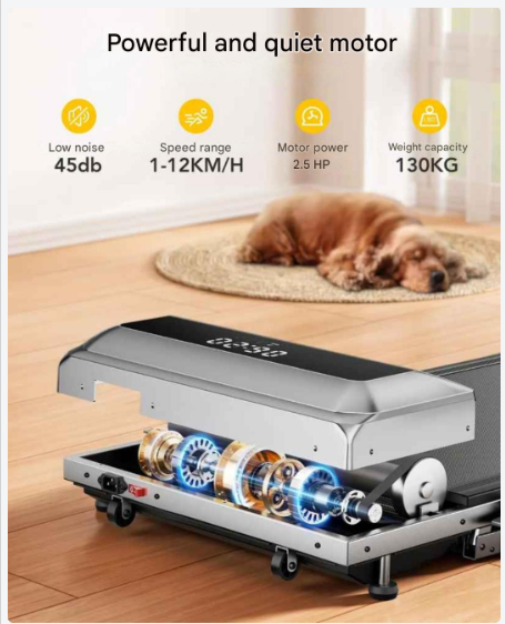 Loopband – Looptrainer – Fitnessapparaat – Hardloopband – Wandelband – Inklapbaar Ontwerp – 2,5 HP Motor - QUORE