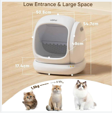 Slimme Zelfreinigende Kattenbak – Automatische Kattenbak – Zelfreinigende Bak – Grote Kattenbak – 75 Liter Inhoud – Dubbel Filtersysteem