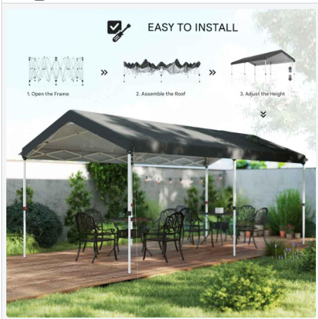 Opvouwbare Partytent – Partytent – Tent – Paviljoen – Zonnescherm – 6x3 Meter – UV50+ Bescherming - QUORE
