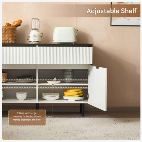 Kast – Opbergruimte – Buffetkast – Tv-meubel – Koffiebalie – 120 Cm Breed – Verstelbare Planken