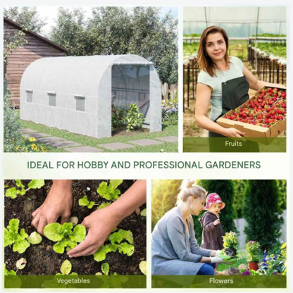 Kas – Kasje – Plantenkas – Broeikas – Ruim Metalen Frame – UV-Bestendige PE-Folie – Ventilatieramen