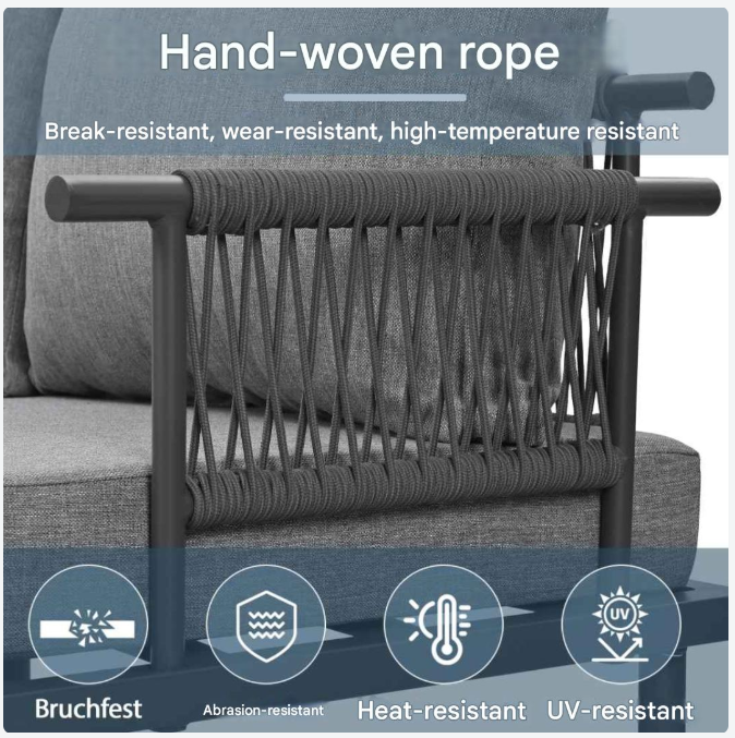 Loungeset – Tuinset – Buitenmeubelen – Zithoek – Weerbestendige Kussens – Verzinkt Stalen Frame