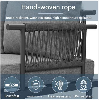 Loungeset – Tuinset – Buitenmeubelen – Zithoek – Weerbestendige Kussens – Verzinkt Stalen Frame