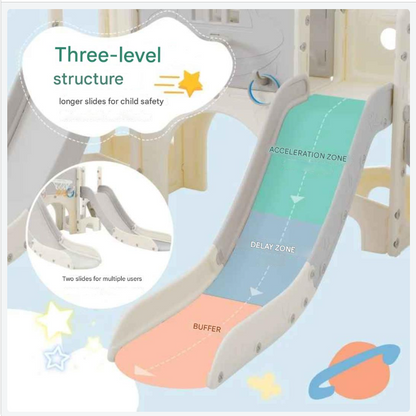 Speelset – Speeltoestel – Kinderspeelset – Buiten Speelplek – Dubbele Glijbanen – Veilig Kunststof - QUORE