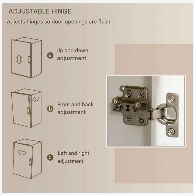 Kast – Opbergkast – Dressoir – Servieskast – Keukenkast – Stevig MDF – Verstelbare Planken