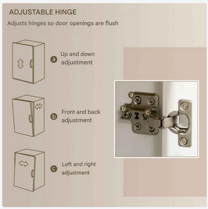 Kast – Opbergkast – Dressoir – Servieskast – Keukenkast – Stevig MDF – Verstelbare Planken