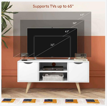 Tv-Standaard – Tv-Meubel – Tv-Kast – Mediameubel – Voor Televisies Tot 50 Inch – Met Kabeldoorvoeren