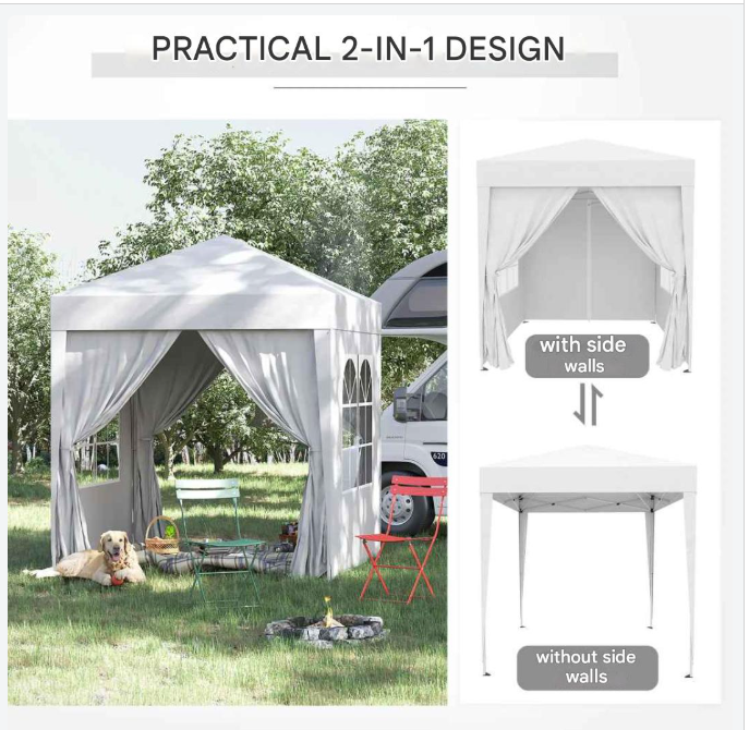 Vouwtent – Opvouwbare Tent – Schaduw Tent – Campingtent – Tuinent – Stalen Frame – Inklapbaar Met Draagtas
