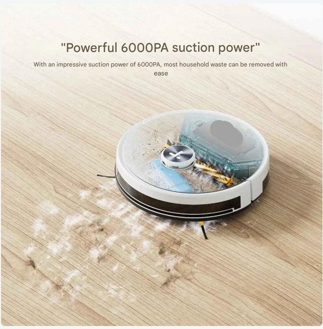 Robotstofzuiger – Automatische Zuiger – Slimme Dweilrobot – Stofzuigrobot – Laser Navigatie – 6000 Pa Zuigkracht – 2.8L Stofreservoir