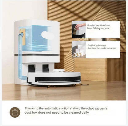 Robotstofzuiger – Automatische Zuiger – Slimme Dweilrobot – Stofzuigrobot – Laser Navigatie – 6000 Pa Zuigkracht – 2.8L Stofreservoir