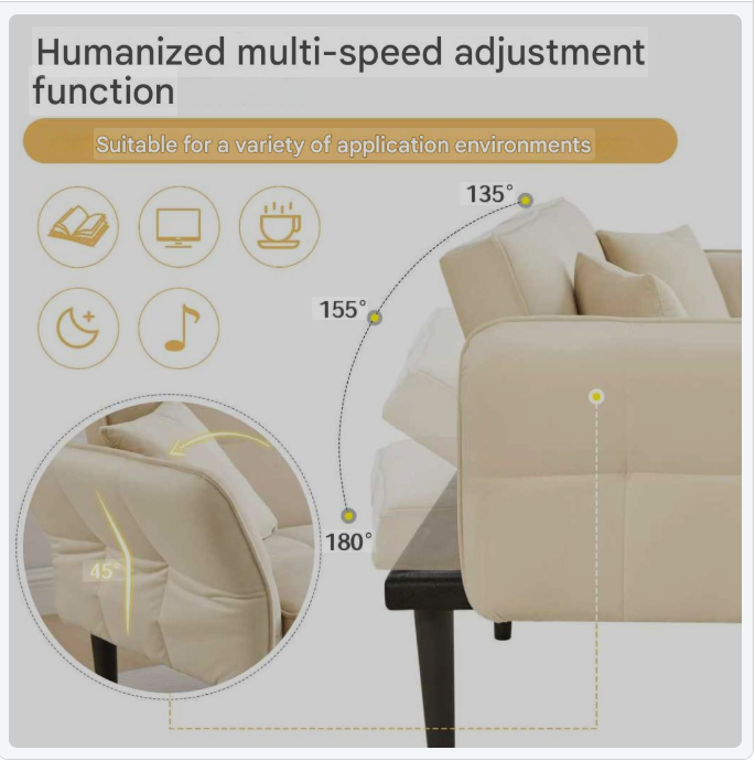 Bedbank – Slaapbank – Bankbed – Slaapsofa – Multifunctioneel – Velvet Bekleding – Verstelbare Rugleuningen - QUORE