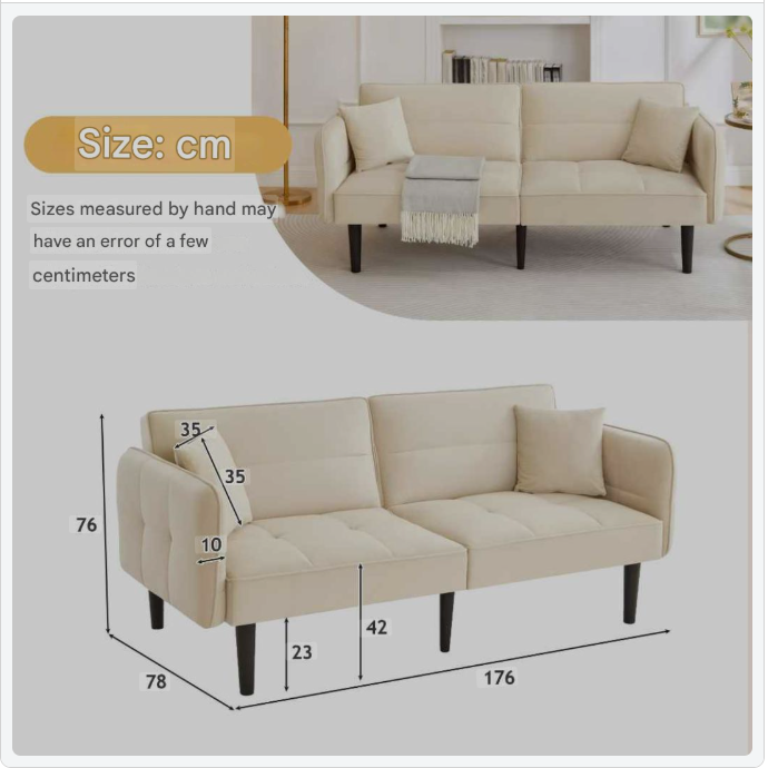 Bedbank – Slaapbank – Bankbed – Slaapsofa – Multifunctioneel – Velvet Bekleding – Verstelbare Rugleuningen - QUORE