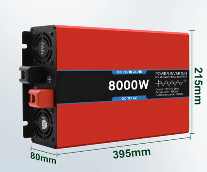 Omvormer – Spanningsomvormer – Inverter – Converter – Zonne-omvormer – Pure Sinusgolf – 12V/24V Naar 220V – 2300W Tot 5000W Vermogen