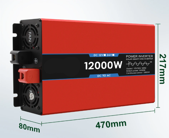 Omvormer – Spanningomvormer – Power Inverter – DC AC Converter – Zuivere Sinusgolf – 12V/24V Input – 230V Output – 2300W tot 5000W Continu Vermogen