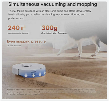 Robotstofzuiger – Dweilrobot – Stofzuigrobot – Automatische Stofzuiger – Schoonmaakrobot – 4200 Pa Zuigkracht – Elektronische Watertank 350 ml